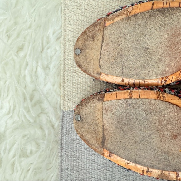 Chanel Tweed and Studded Red White Blue Ballet Flats - Picture 9 of 9